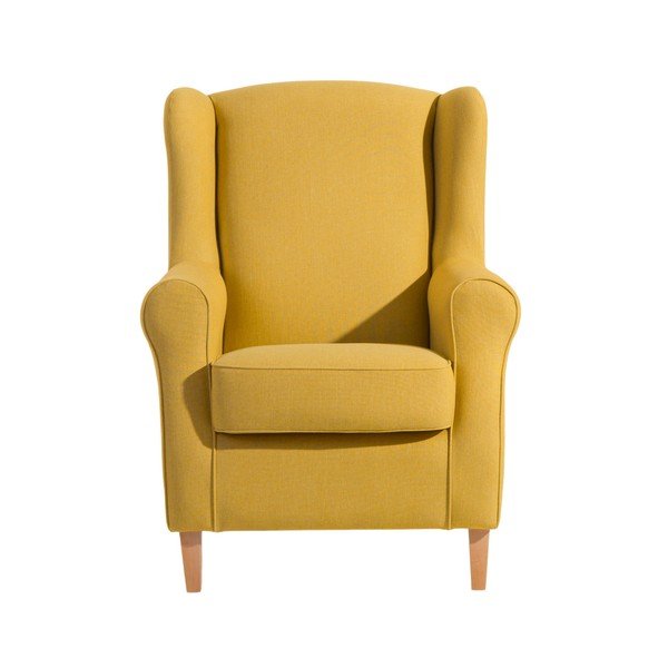 Żołty fotel uszak Max Winzer Lorris Yellow-image-4