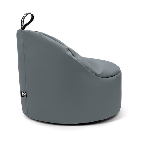 Czerwony worek do siedzenia z imitacji skóry Round L – So Soft?-image-3