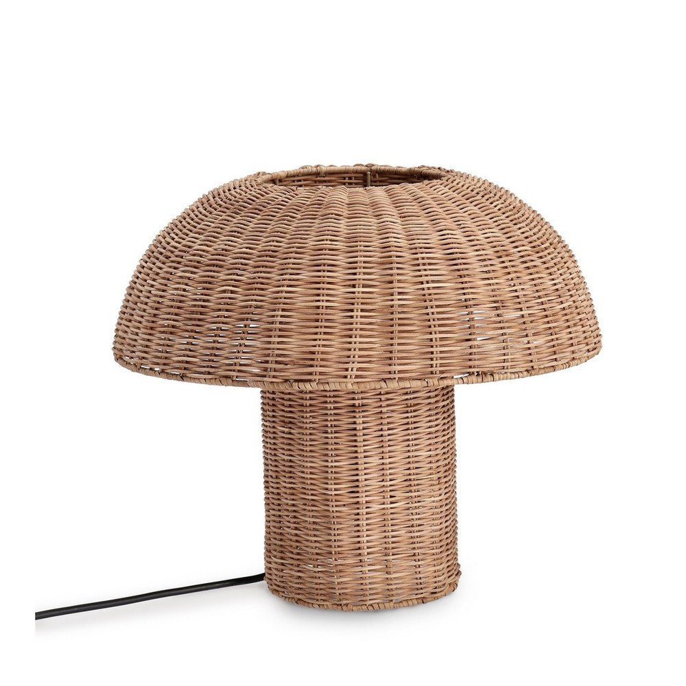 Rattanowa lampa stołowa LED w naturalnym kolorze z rattanowym kloszem (wysokość 40 cm) Irele – Bizzotto