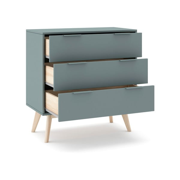 Szarozielona komoda 80x83x40 cm Pisco – Marckeric-image-4