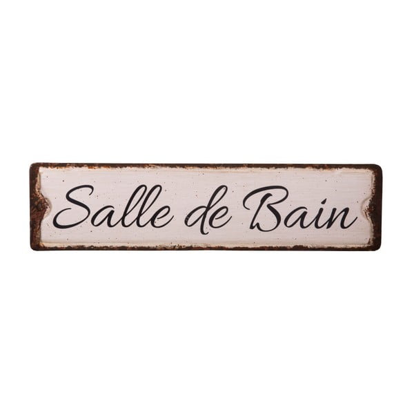 Metalowa tabliczka 40x10 cm Salle De Bain – Antic Line