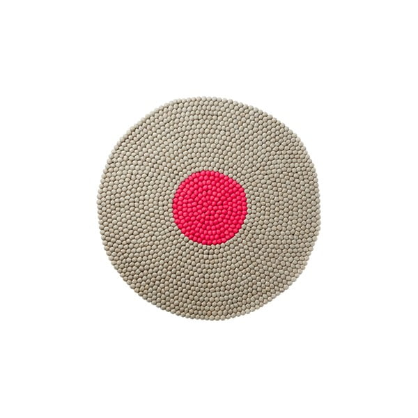 Wełniany dywan Wool Mat Round Pink, 90x90 cm