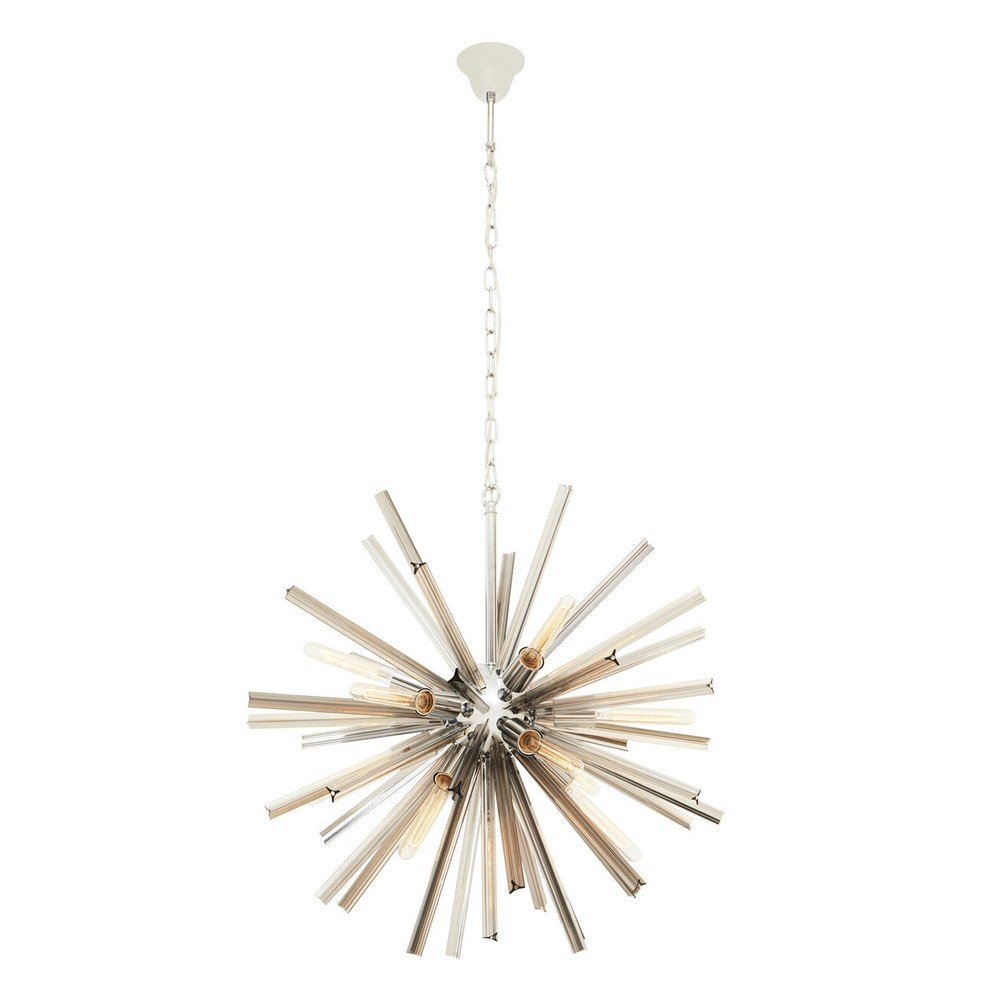 Metalowa lampa wisząca ze szklanym kloszem ø 75 cm Karlo – Premier Housewares