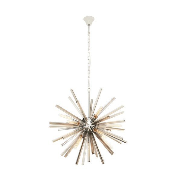 Metalowa lampa wisząca ze szklanym kloszem ø 75 cm Karlo – Premier Housewares
