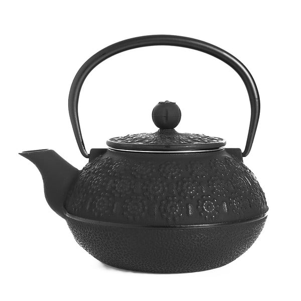 Czarny czajnik żeliwny Bambum Taşev Linden, 800 ml