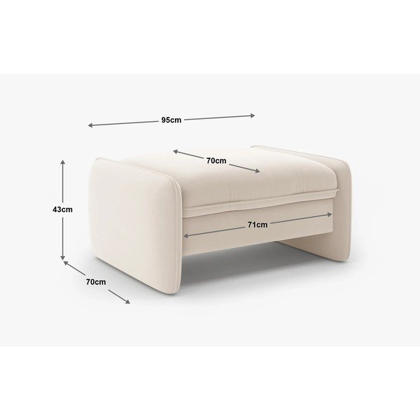 Zielony aksamitny podnóżek Georgia – Micadoni -image-3