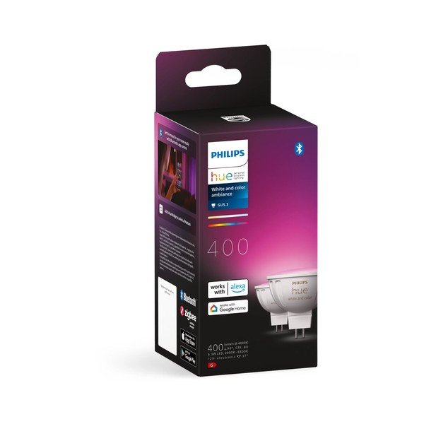 Inteligentne żarówki z gwintem GU 5,3, 6 W zestaw 2 szt. White and color ambiance – Philips Hue-image-2