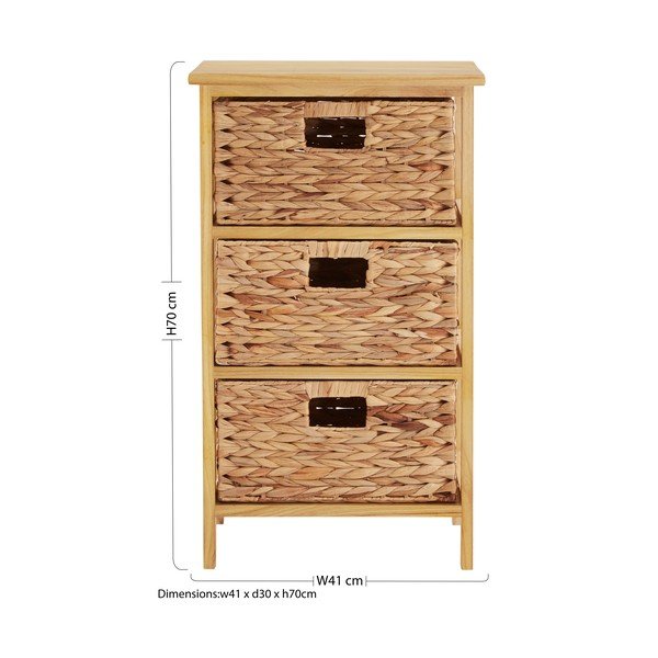 Wysoka komoda z litego drewna paulowni 41x70 cm – Premier Housewares-image-2