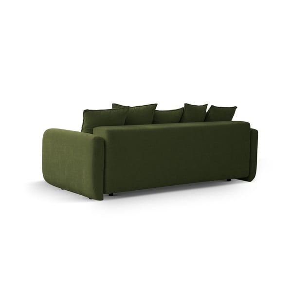 Zielona rozkładana sofa ze schowkiem 231 cm Elen – Micadoni -image-4