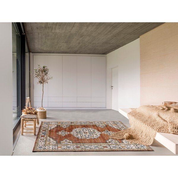 Pomarańczowy/beżowy dywan 155x230 cm Truva – Universal-image-1