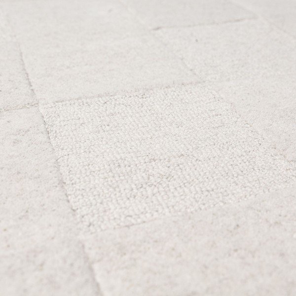 Wełniany dywan tkany ręcznie w kolorze kości słoniowej 200x290 cm Checkerboard – Flair Rugs-image-2