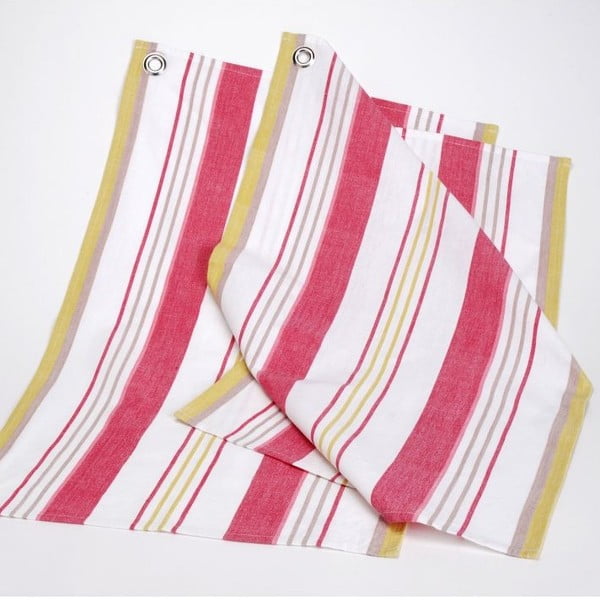 Zestaw ścierek kuchennych Red Yellow Stripes, 50x70 cm, 2 szt.