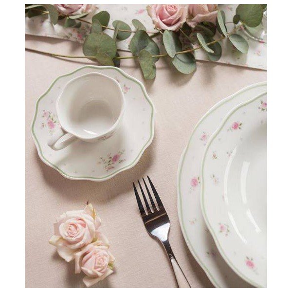 Biały porcelanowy półmisek Brandani Nonna Rosa-image-1