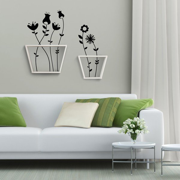 Półka z naklejkami Pots White-image-1