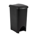Czarny plastikowy kosz na śmieci na pedał 40 l – Addis