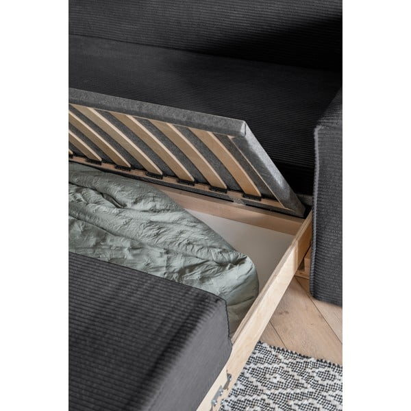 Ciemnoszara rozkładana sofa 168 cm Lucky Lucy – Miuform-image-4