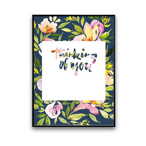 Plakat z kwiatami Thinking Of You, 30 x 40 cm