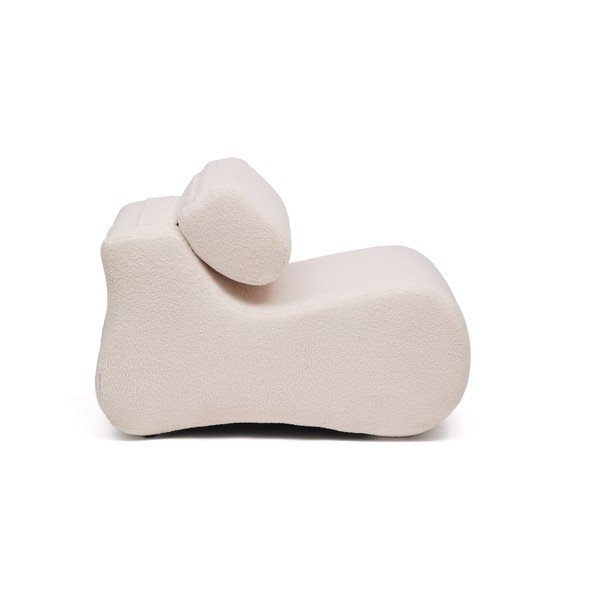 Fotel z materiału bouclé w kolorze kości słoniowej Club – Kave Home-image-4