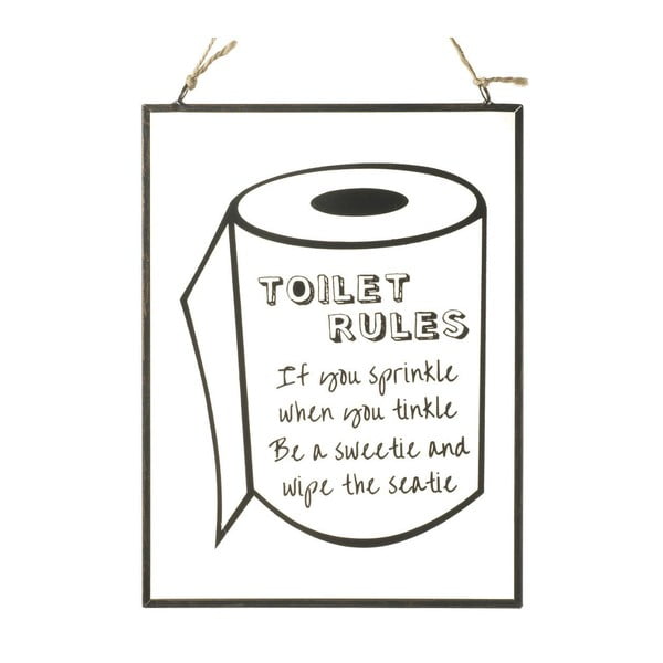 Tablica Parlane Toilet Rules