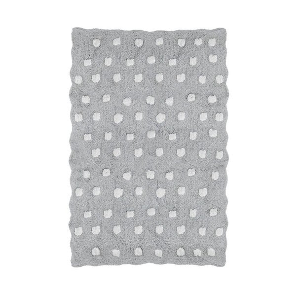 Szary ręcznie tkany dywan dziecięcy Tanuki Dots, 120x160 cm