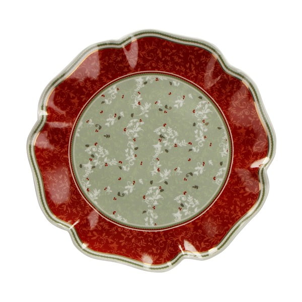 Porcelanowy talerz ze świątecznym motywem Brandani Piatto Portata, ⌀ 31 cm