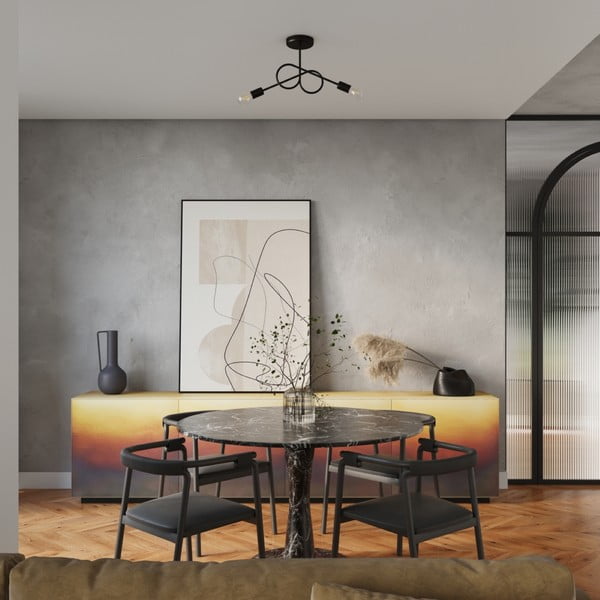 Czarna lampa sufitowa 18x57 cm Opulent – Sollux-image-3