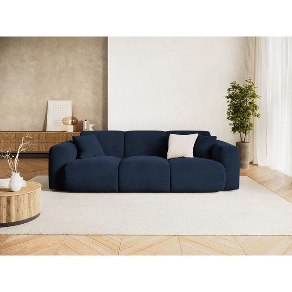 Ciemnoniebieska aksamitna sofa 235 cm Molino – Micadoni -image-1