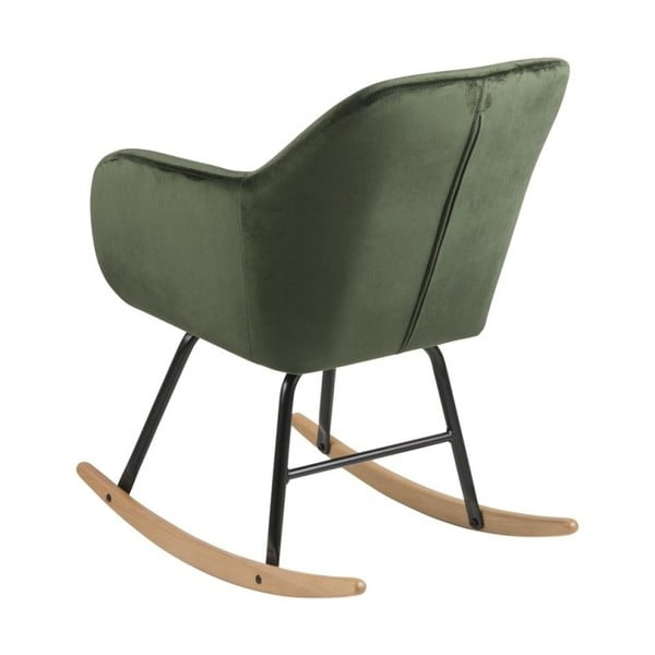 Zielone aksamitne bujane krzesło Actona Emilia-image-1