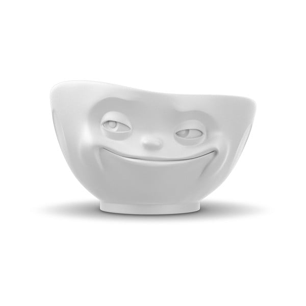 Matowobiała porcelanowa uśmiechnięta miska 58products
