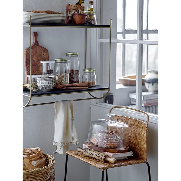 Szara półka z detalami w kolorze złota Bloomingville Carly-image-1