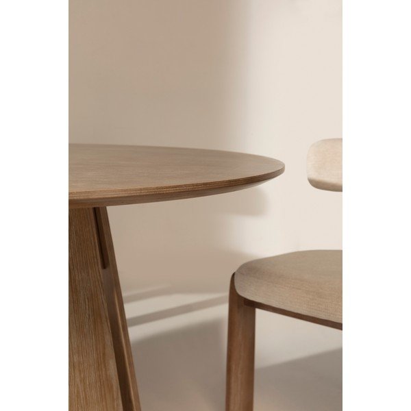 Okrągły stół w dekorze dębu ø 120 cm Zuri – MOME-image-3