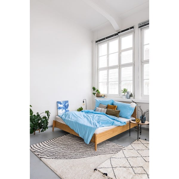 Błękitna bawełniana pościel dwuosobowa Bonami Selection, 200x200 cm-image-4