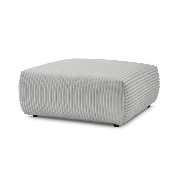 Jasnoszary sztruksowy podnóżek Lucien – Bobochic Paris-image-3