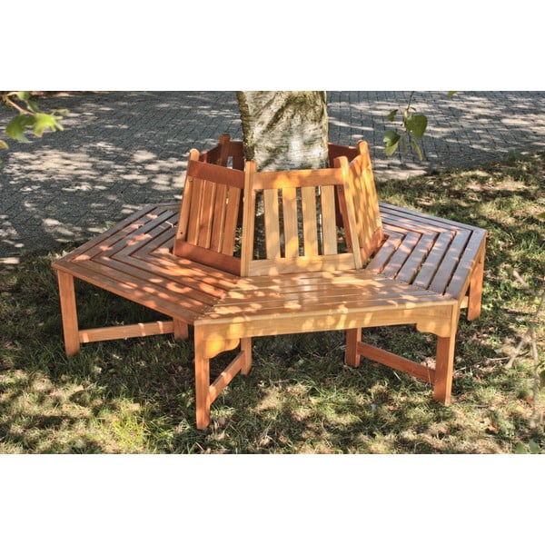 Brązowa drewniana ławka ogrodowa Ontario – Garden Pleasure-image-1