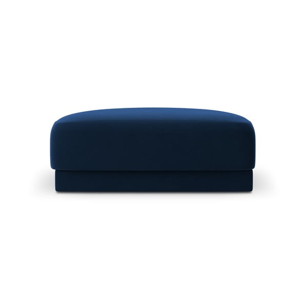 Ciemnoniebieski aksamitny puf Miley  – Micadoni Home-image-3