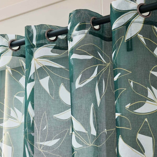 Zielona firanka z woalu 140x280 cm Elsa – douceur d'intérieur-image-2