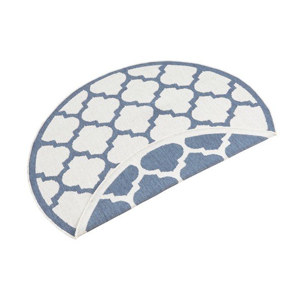 Niebiesko-kremowy dywan odpowiedni na zewnątrz NORTHRUGS Palermo, ⌀ 200 cm-image-3