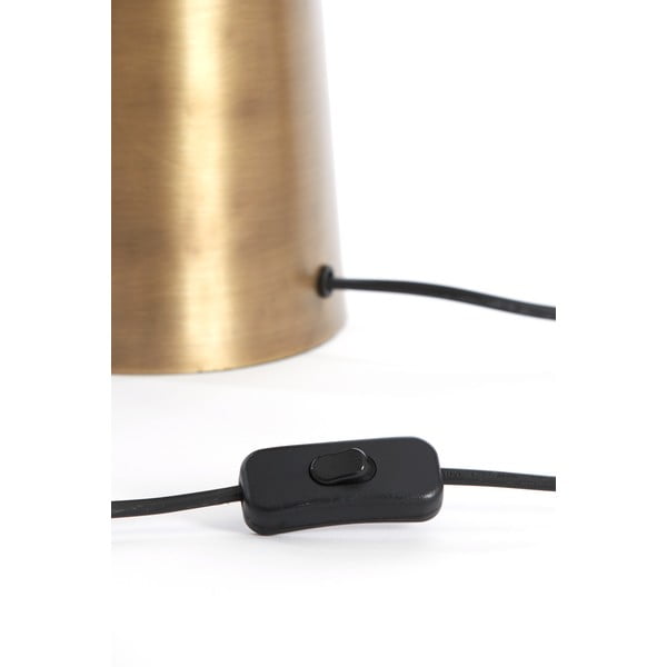 Lampa stołowa w kolorze brązu z metalowym kloszem (wysokość 52 cm) Dita – Light & Living-image-2