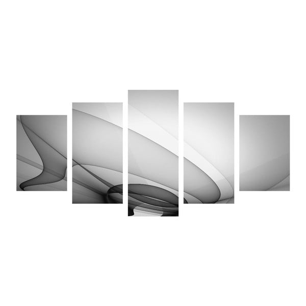 Wieloczęściowy obraz Black&White Abstract, 100x50 cm