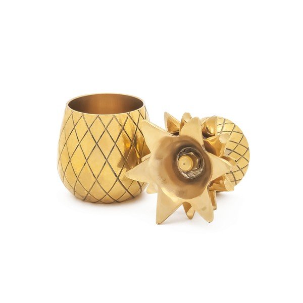 Zestaw 2 kieliszków w złotym kolorze W&P Design Pineapple-image-3