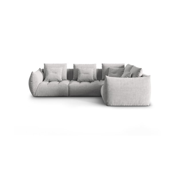 Jasnoszary narożnik (prawostronny/w kształcie litery L) Bloom – Micadoni Home
