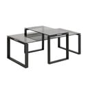 Zestaw 2 stolików ze szklanym blatem Actona Katrine