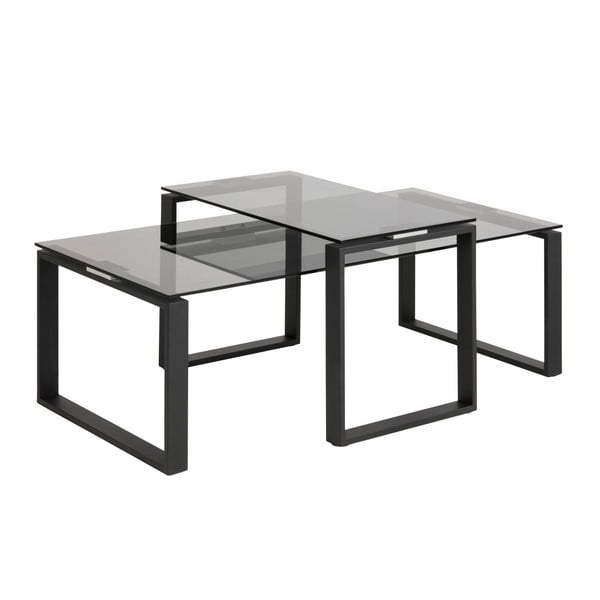 Zestaw 2 stolików ze szklanym blatem Actona Katrine
