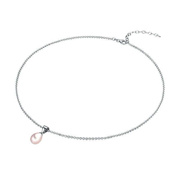 Srebrny
  naszyjnik z fioletową perłą Chakra Pearls, 42 cm