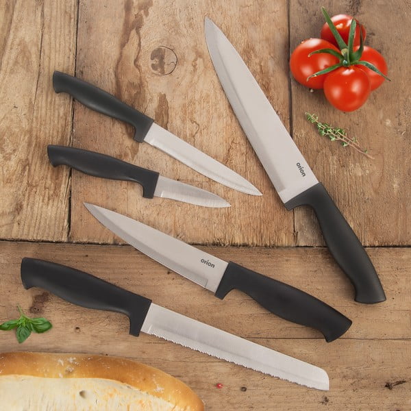 Zestaw noży ze stali nierdzewnej 5 szt. ze stojakiem – Orion-image-1