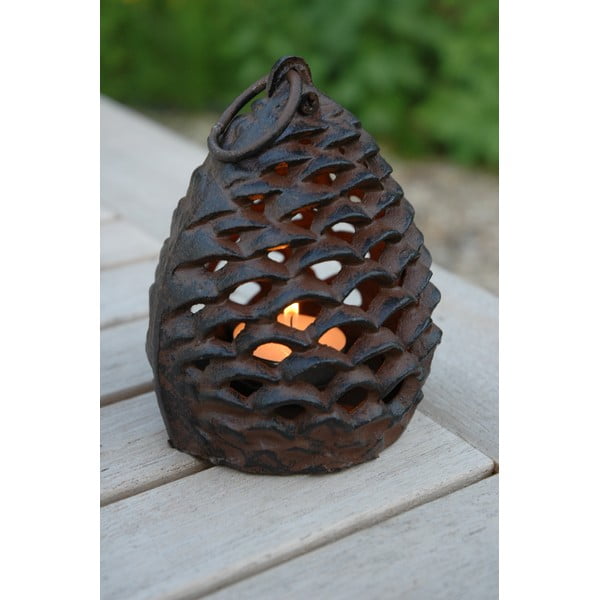 Świecznik żeliwny Esschert Design Szyszka sosnowa, Ø 9.9 cm-image-1