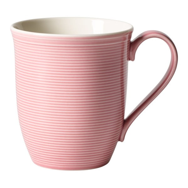 Różowy porcelanowy kubek Like by Villeroy & Boch Group, 0,35 l