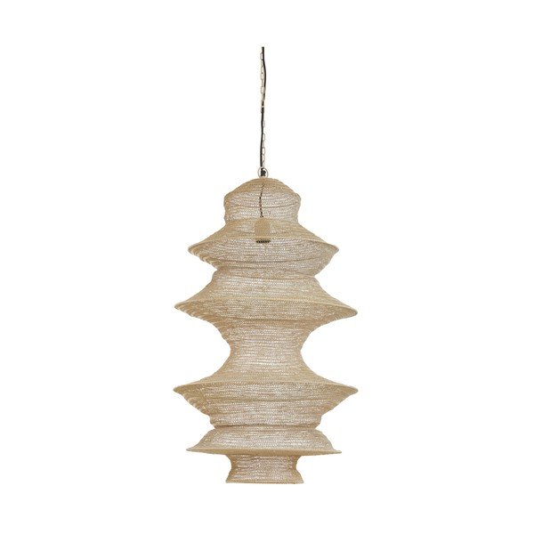 Beżowa metalowa lampa wisząca Nakisha – Light & Living