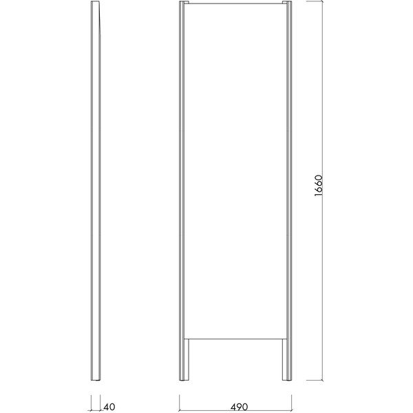Lustro z drewnianą ramą stojące 49x166 cm Lun – noo.ma-image-4