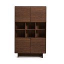 Ciemnobrązowa szafka w dekorze orzecha 100x163x40 cm Norlen – Kave Home